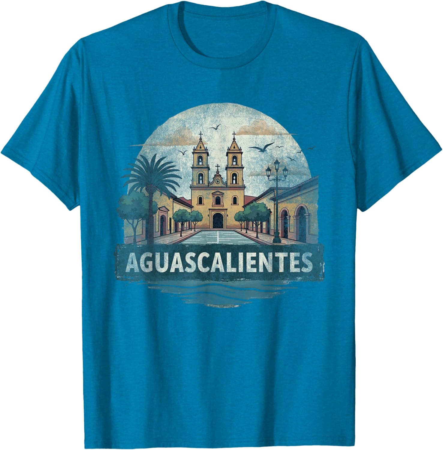 Retro Aguascalientes Landscape T-Shirt Vintage Travel Souvenir Gift - 11