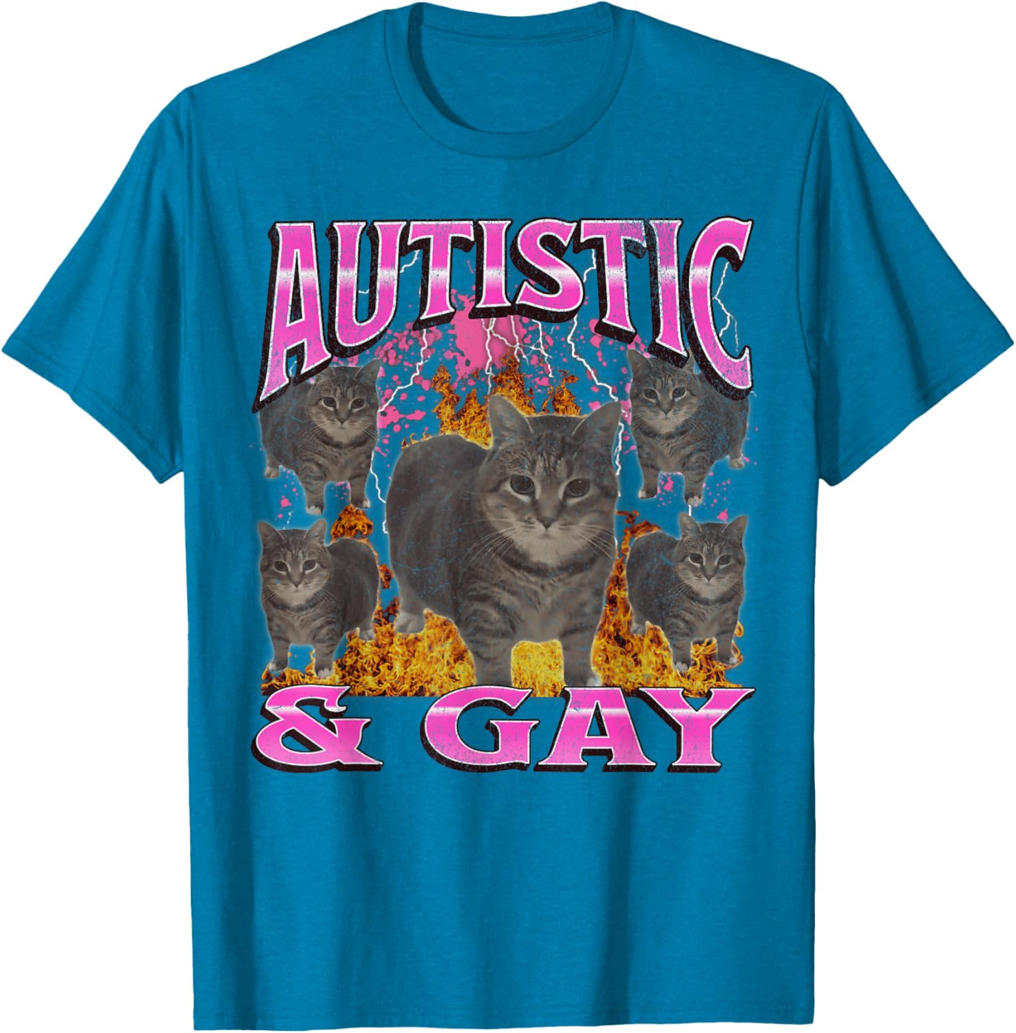 Funny Cat Meme T-Shirt for Autistic and Gay Pride Fans - Unisex Apparel - 24