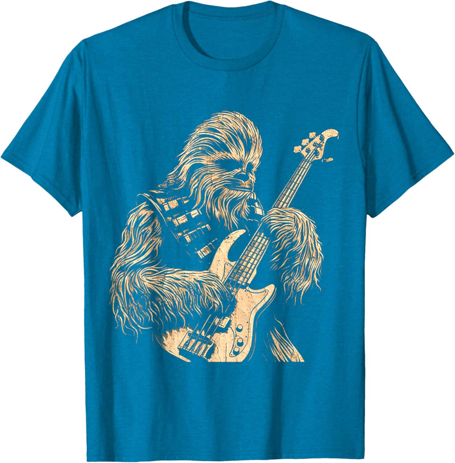 Cute Chewie Playing Bass Guitar Funny Meme T-Shirt for Music Lovers - 17