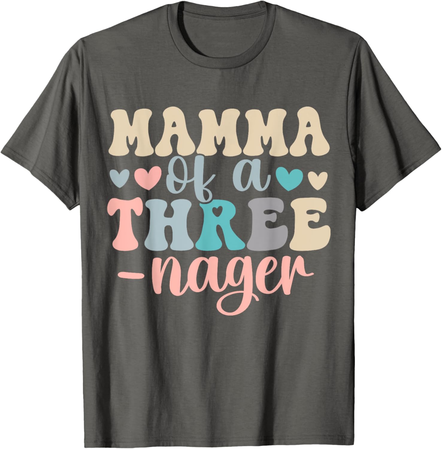 Mamma Of A Threenager Matching Boho T-Shirt for 3rd Birthday Fun - 1