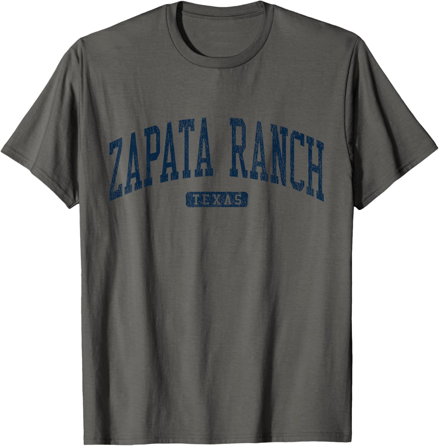Zapata Ranch Texas College University Style Blue T-Shirt for Casual Wear - 1