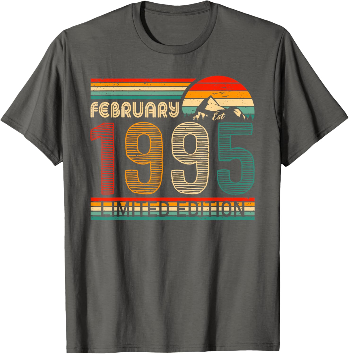 Vintage February 1995 Limited Edition Classic Birthday T-Shirt for Men & Women - 2