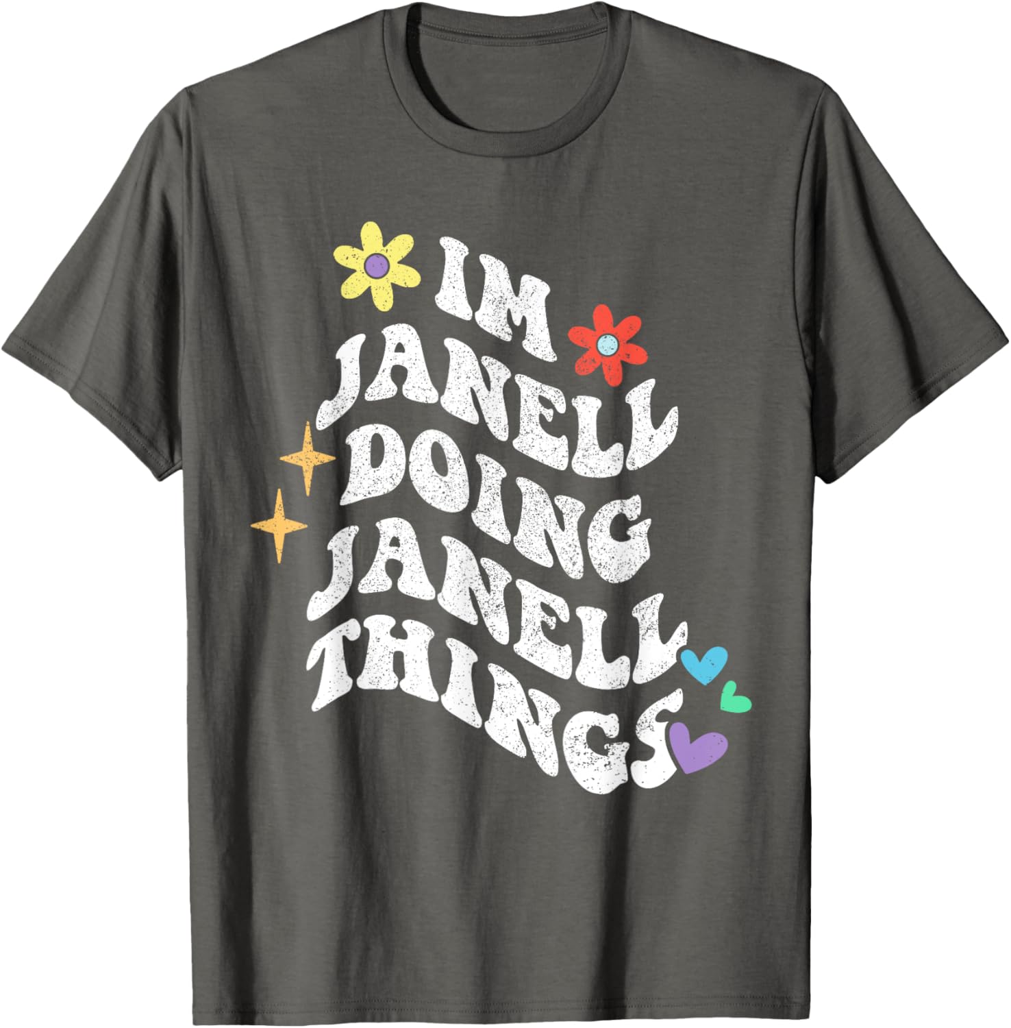 Funny Retro Groovy Janell T-Shirt for Moms - Unique Mother’s Day Gift - 11