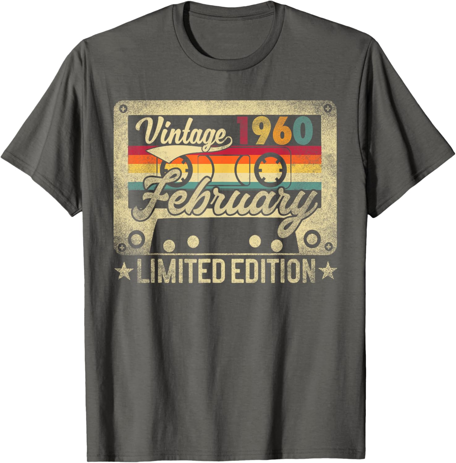 Funny Retro Vintage February 1960 Birthday T-Shirt for Nostalgic Celebrations - 17