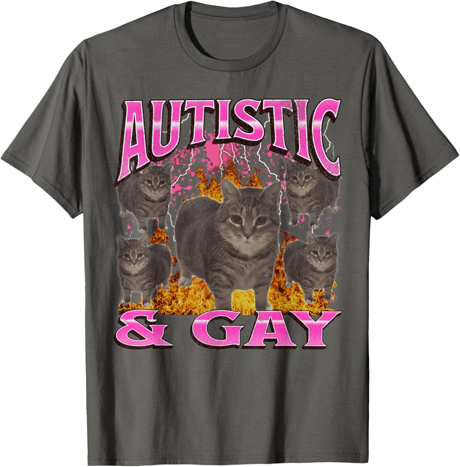 Funny Cat Meme T-Shirt for Autistic and Gay Pride Fans - Unisex Apparel - 27