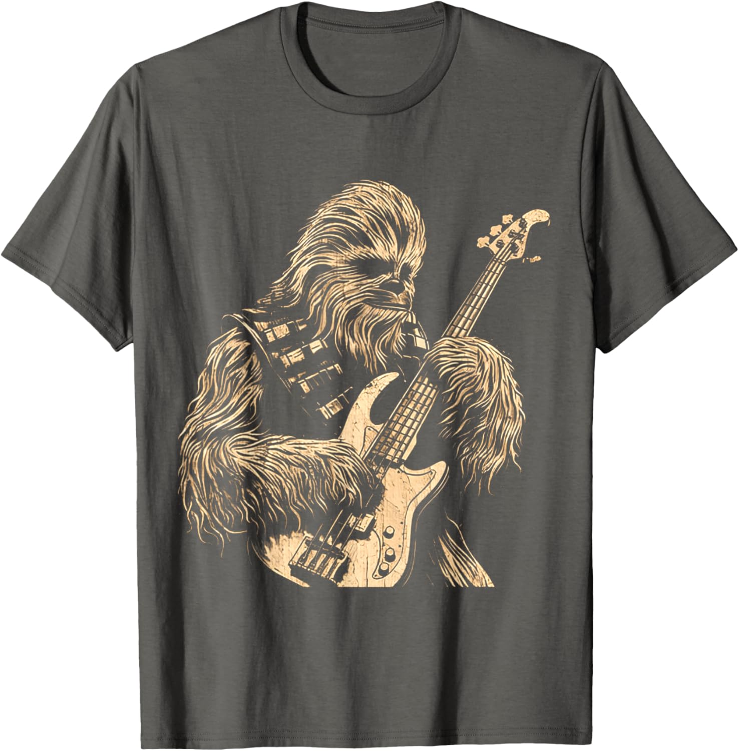Cute Chewie Playing Bass Guitar Funny Meme T-Shirt for Music Lovers - 3