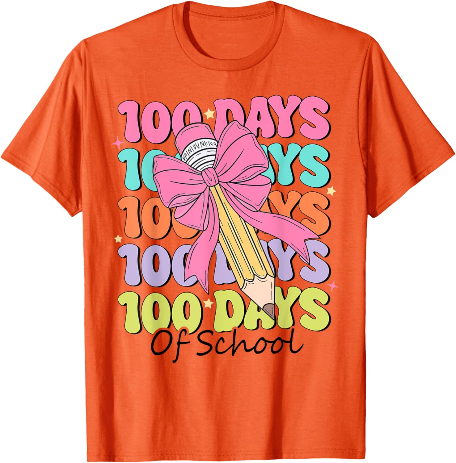 100 Days of School Teacher Coquette Bow T-Shirt for Fun Classroom Celebrations - 11