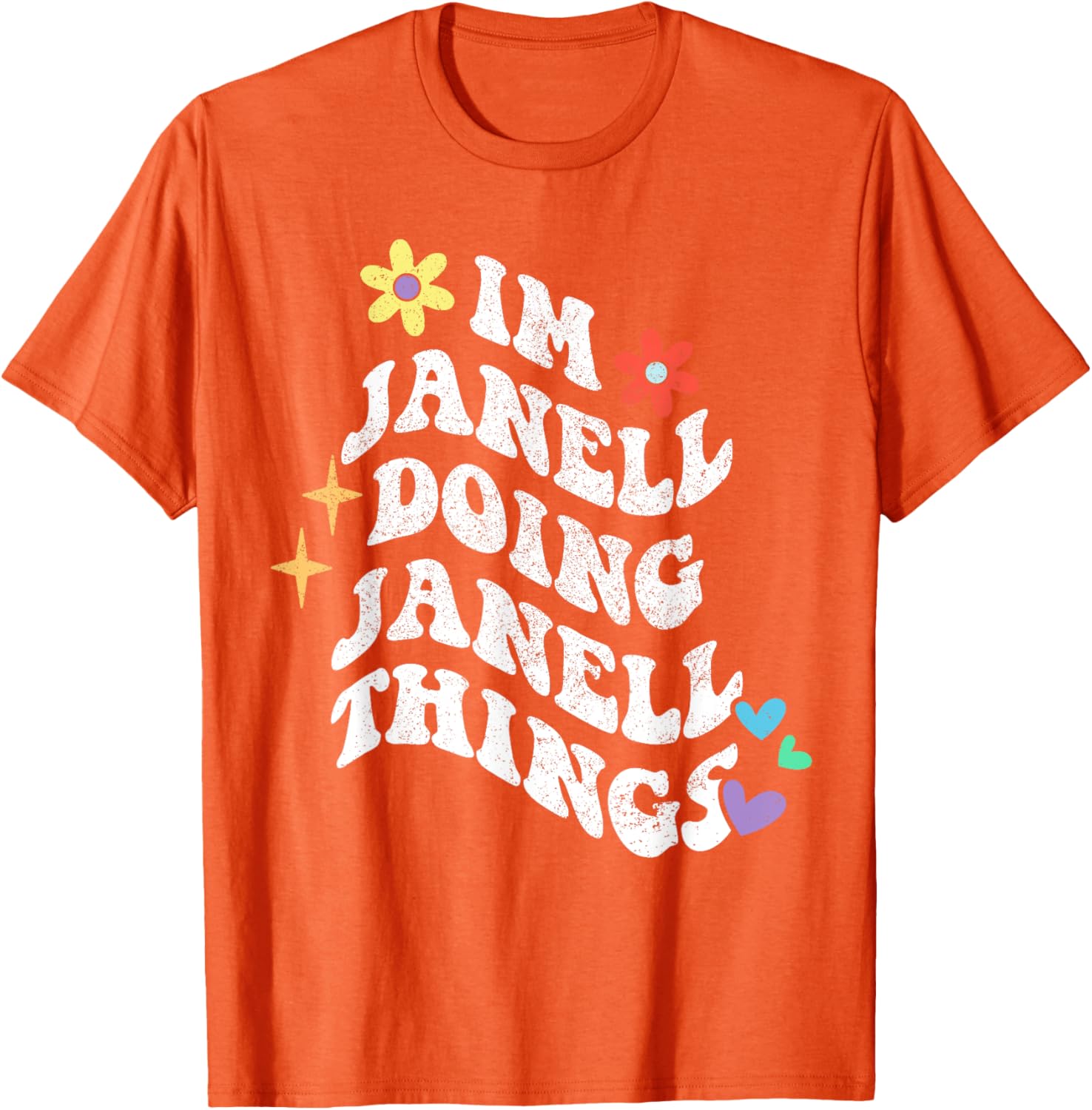 Funny Retro Groovy Janell T-Shirt for Moms - Unique Mother’s Day Gift - 3
