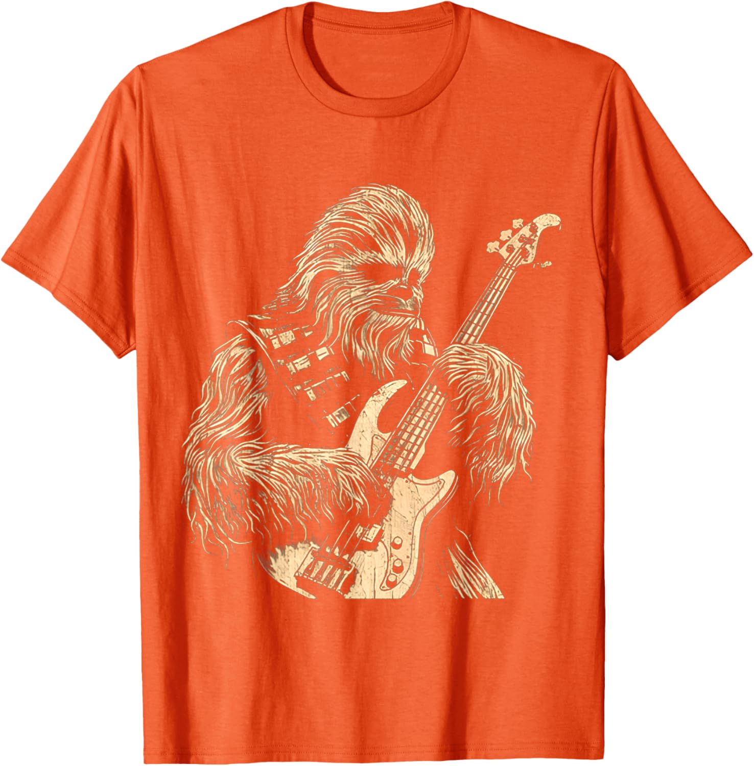 Cute Chewie Playing Bass Guitar Funny Meme T-Shirt for Music Lovers - 16