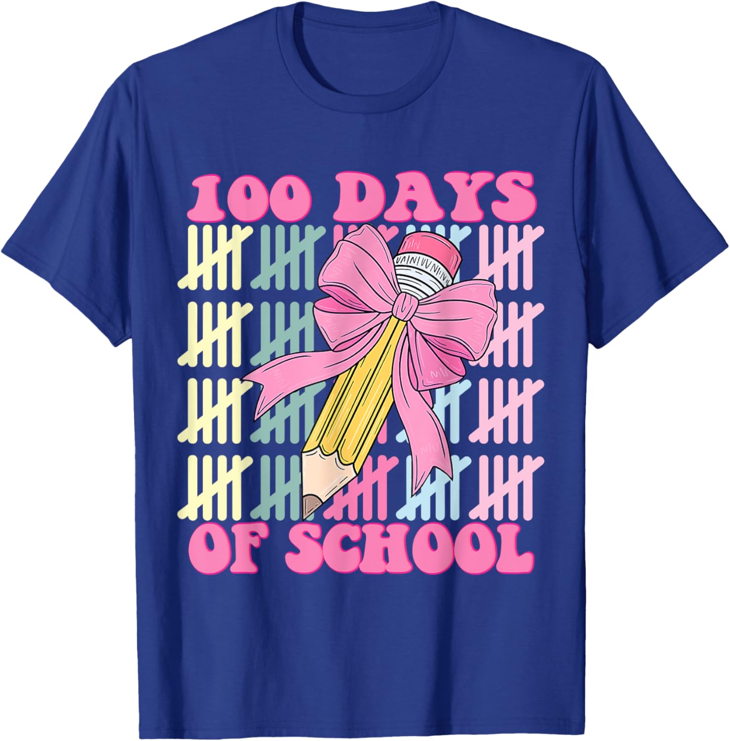 100 Days of School Girls Coquette Bow T-Shirt for Celebrating School Milestones - 24