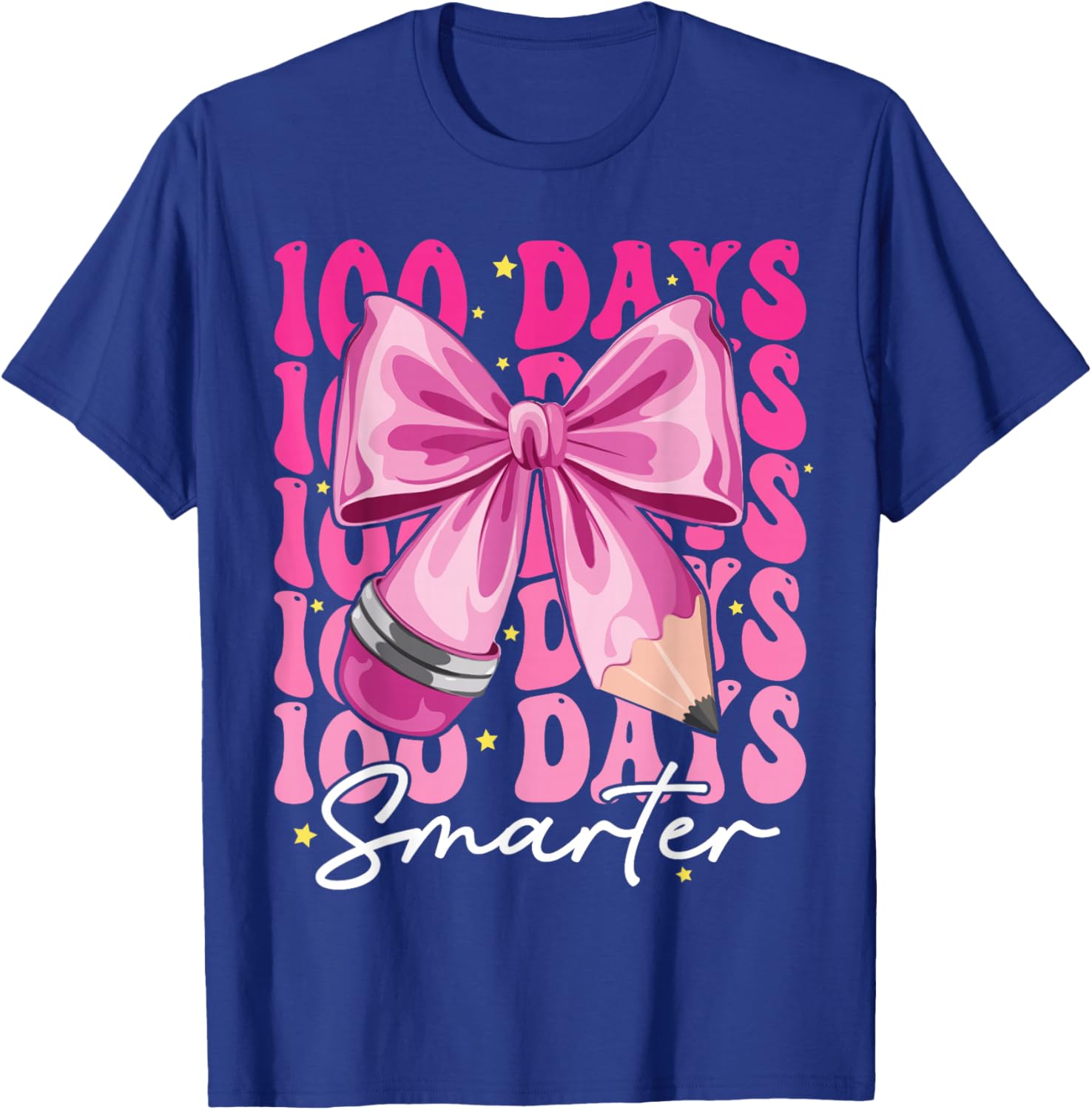 100 Days Smarter Coquette Bow T-Shirt for Girls - Perfect for School Celebrations - 3