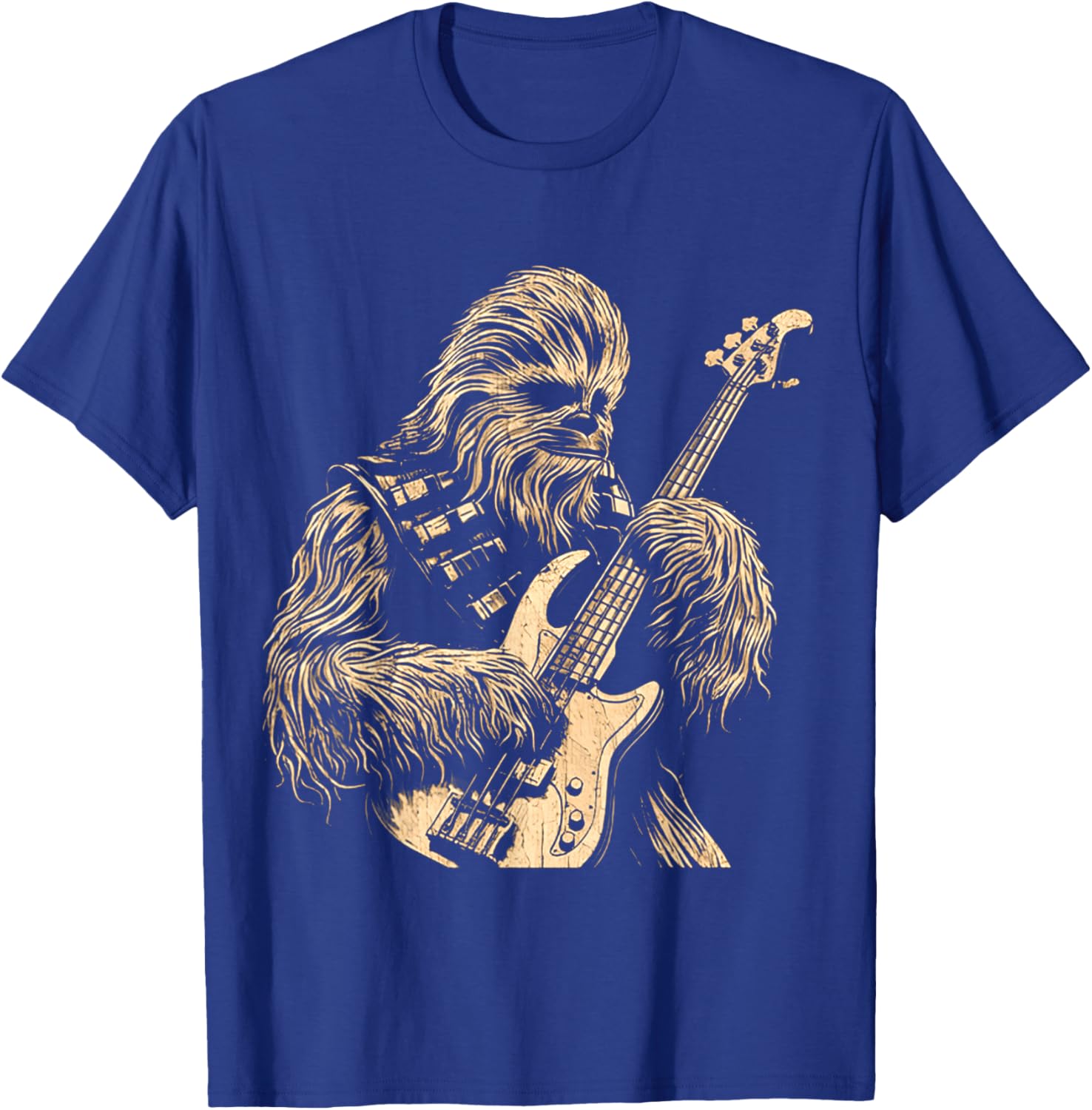 Cute Chewie Playing Bass Guitar Funny Meme T-Shirt for Music Lovers - 24