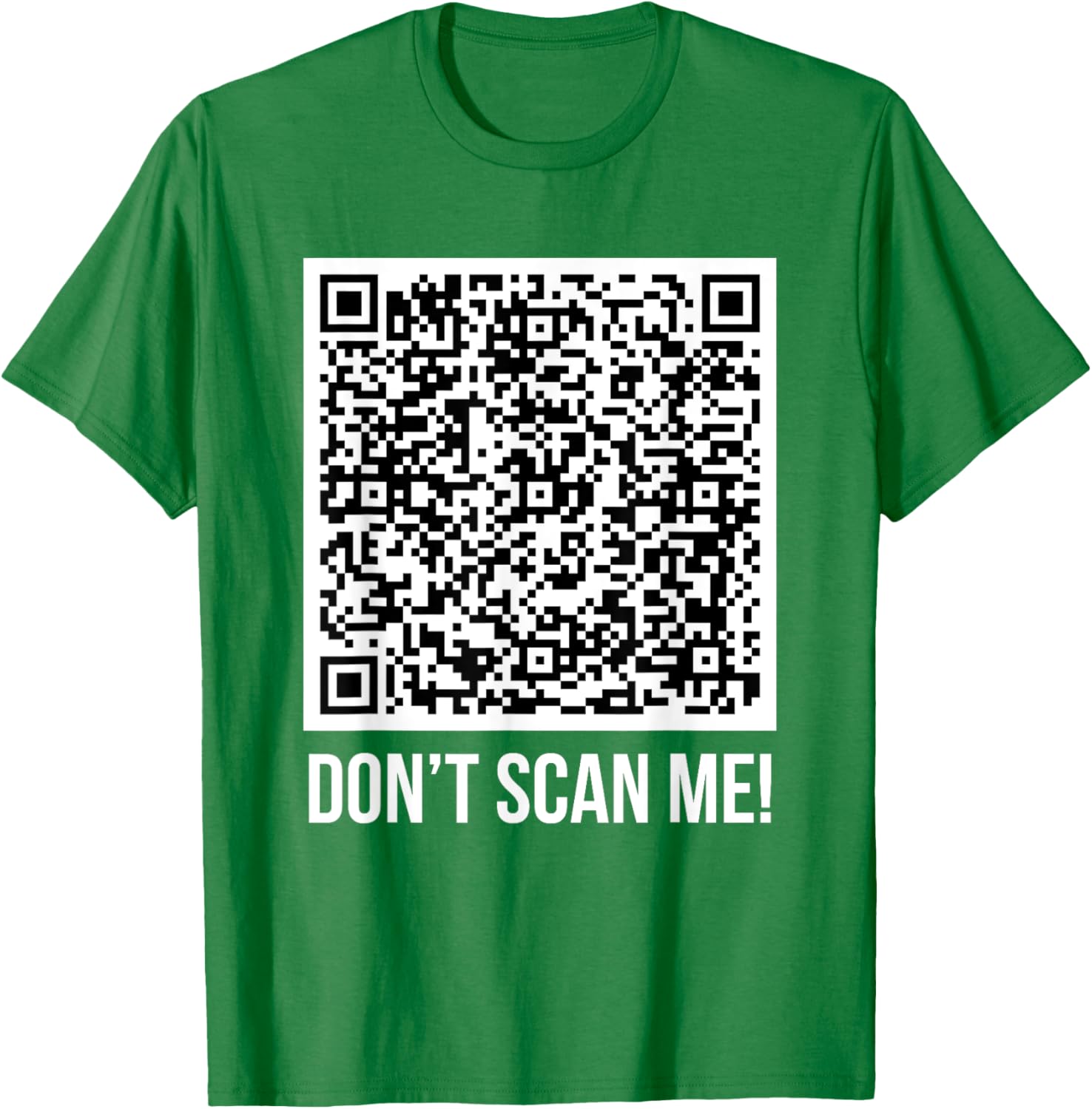 Funny Don't Scan Me QR Code Middle Finger Meme T-Shirt for Everyone - 1