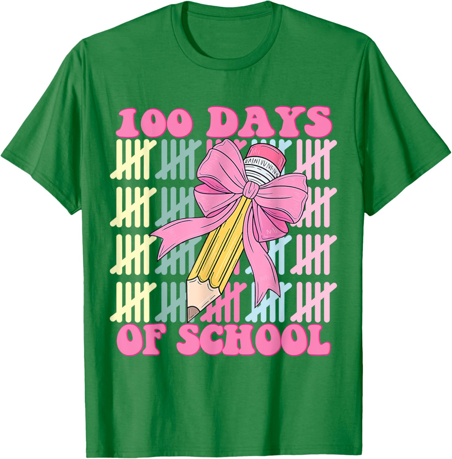 100 Days of School Girls Coquette Bow T-Shirt for Celebrating School Milestones - 29
