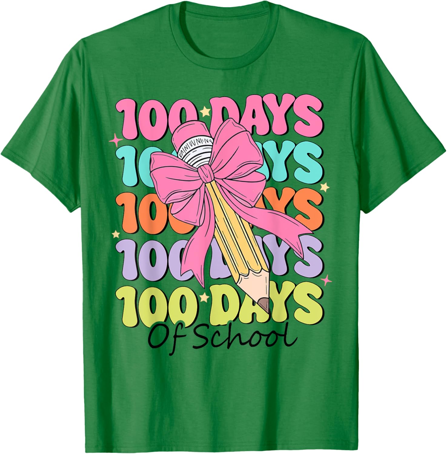 100 Days of School Teacher Coquette Bow T-Shirt for Fun Classroom Celebrations - 12