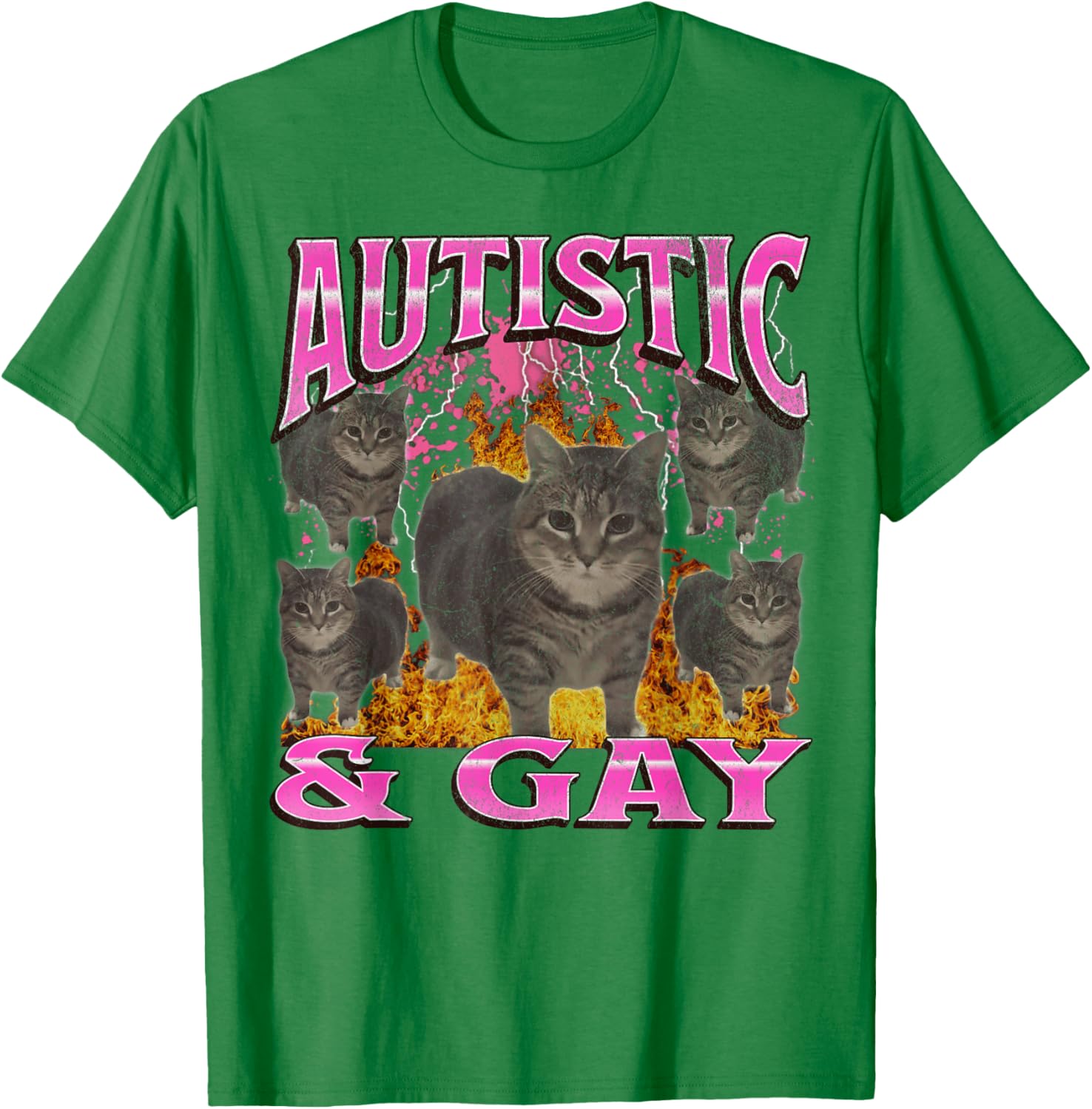 Funny Cat Meme T-Shirt for Autistic and Gay Pride Fans - Unisex Apparel - 5