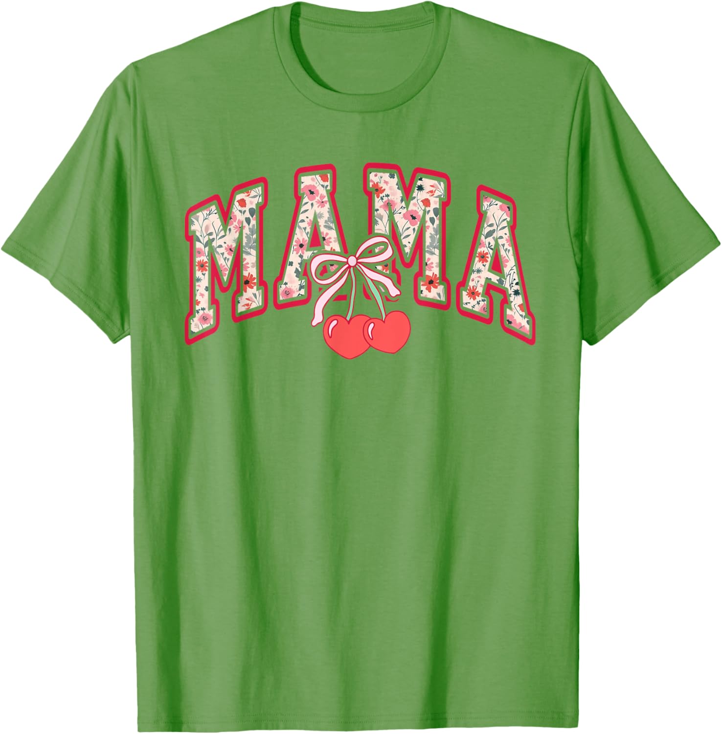 Cute Mama Cherry Bow T-Shirt for Happy Mother's Day Gift for Moms - 7