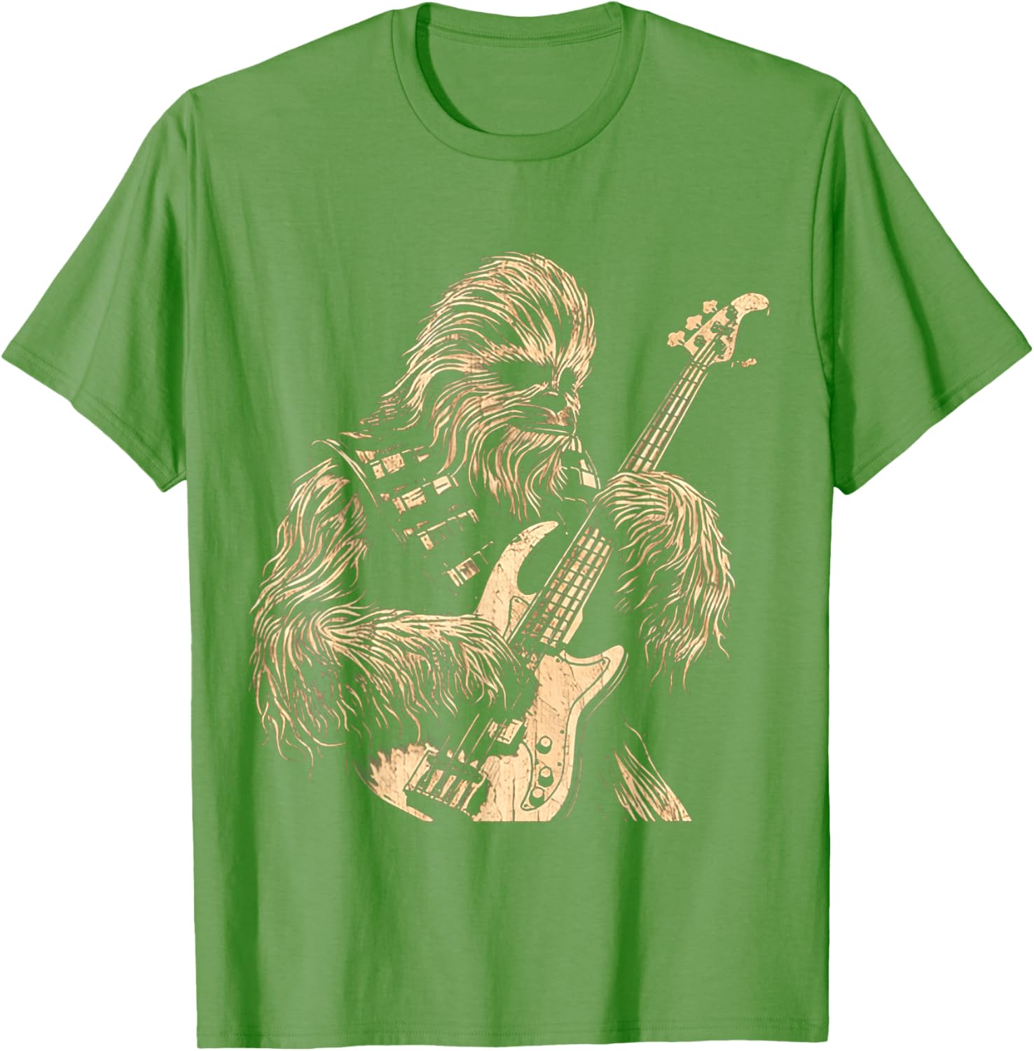 Cute Chewie Playing Bass Guitar Funny Meme T-Shirt for Music Lovers - 22