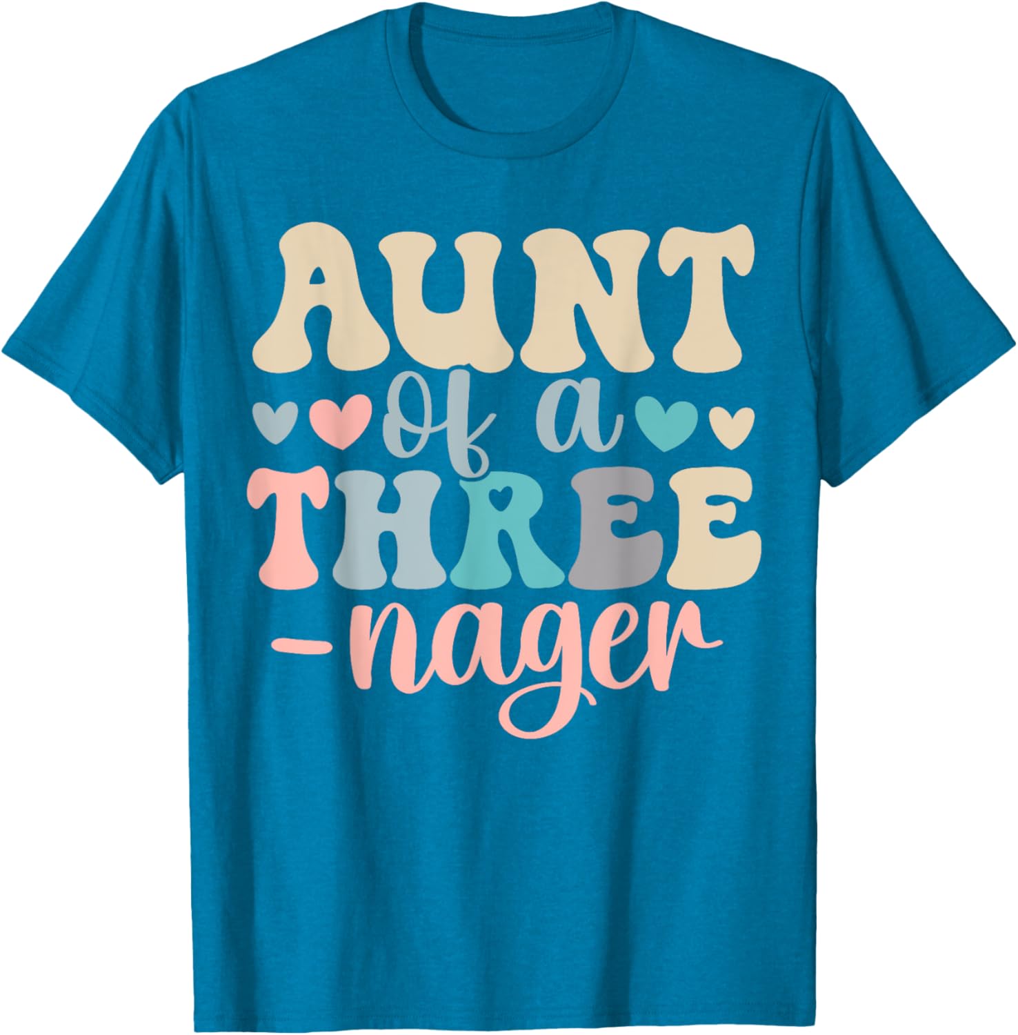 Aunt Of A Threenager 3rd Birthday Family Boho T-Shirt for Fun Celebrations - 1