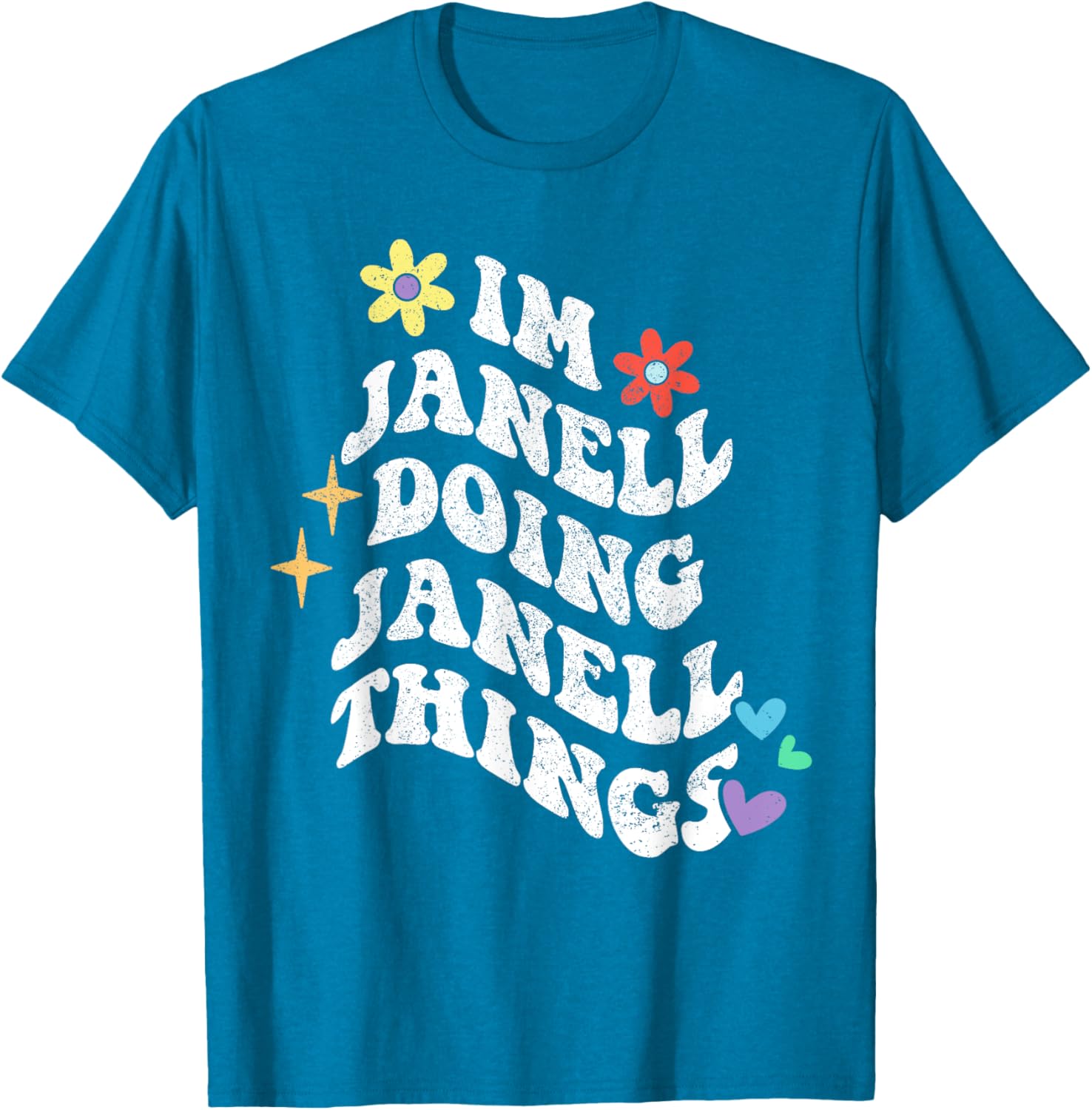 Funny Retro Groovy Janell T-Shirt for Moms - Unique Mother’s Day Gift - 7