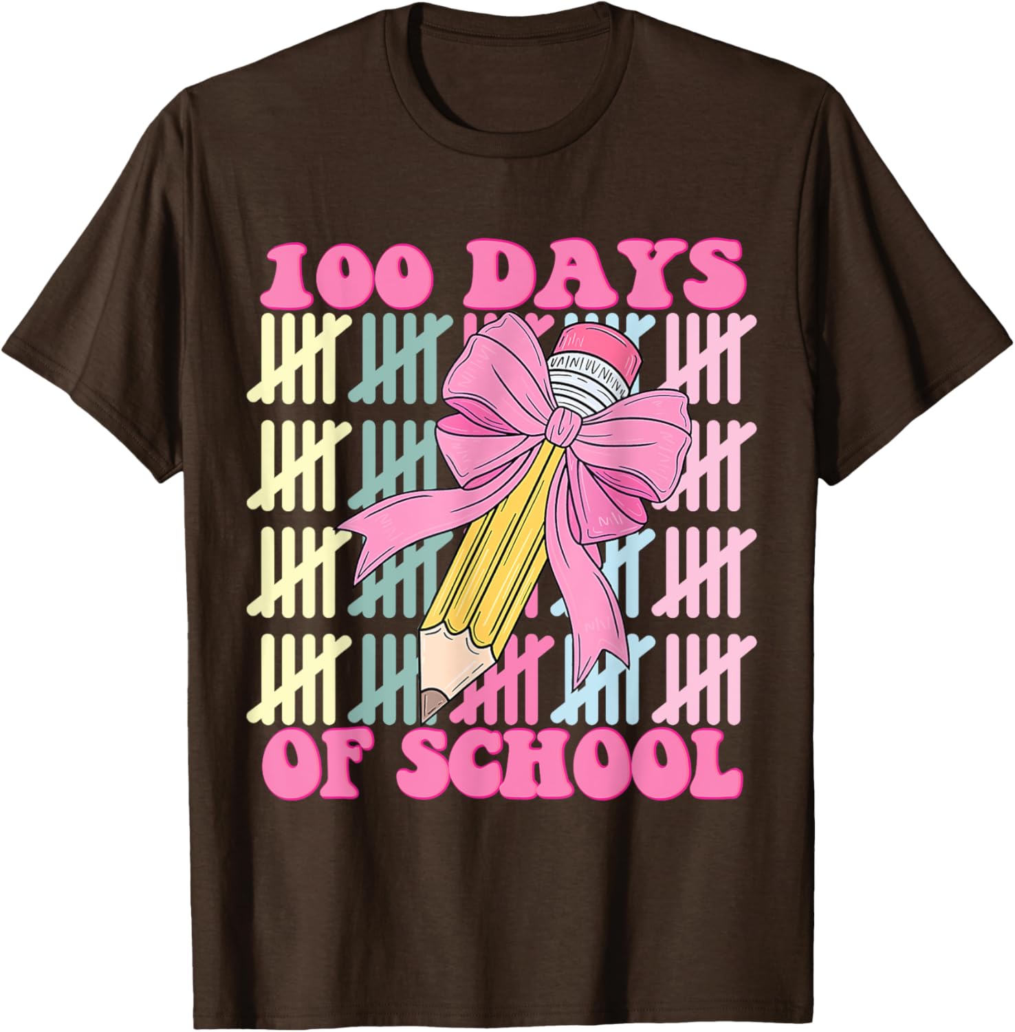 100 Days of School Girls Coquette Bow T-Shirt for Celebrating School Milestones - 21