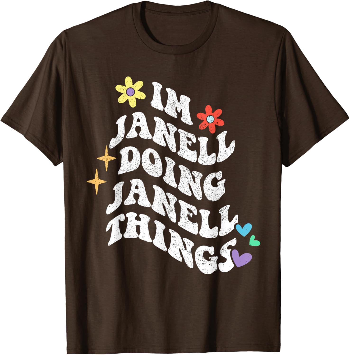 Funny Retro Groovy Janell T-Shirt for Moms - Unique Mother’s Day Gift - 18