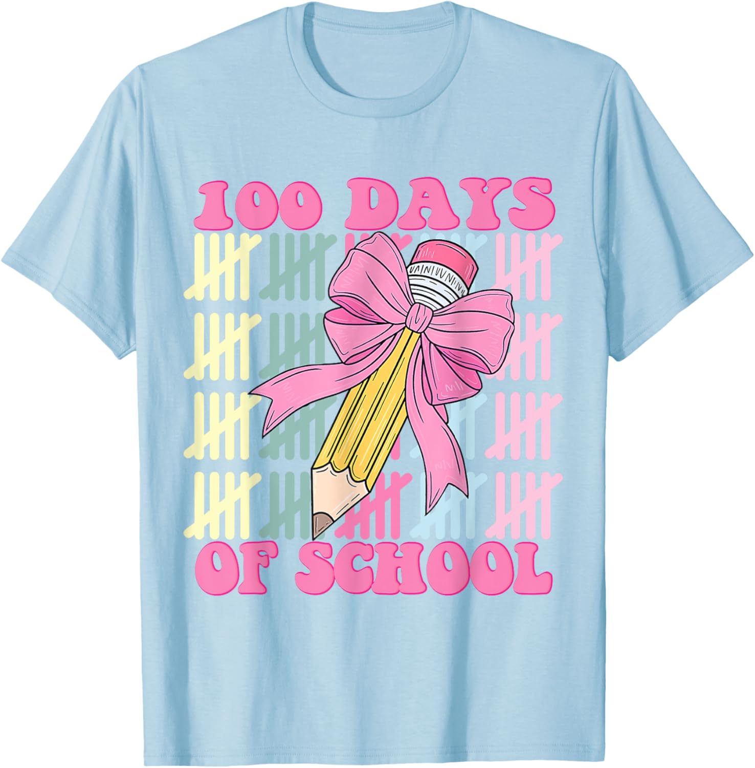 100 Days of School Girls Coquette Bow T-Shirt for Celebrating School Milestones - 4