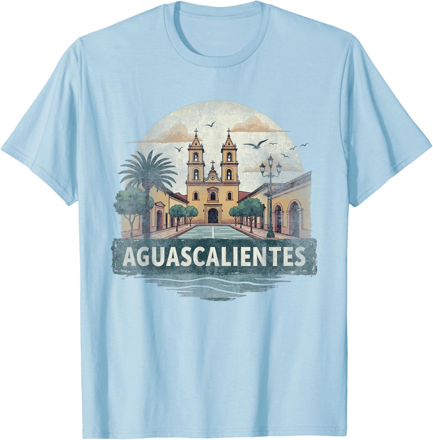 Retro Aguascalientes Landscape T-Shirt Vintage Travel Souvenir Gift - 5