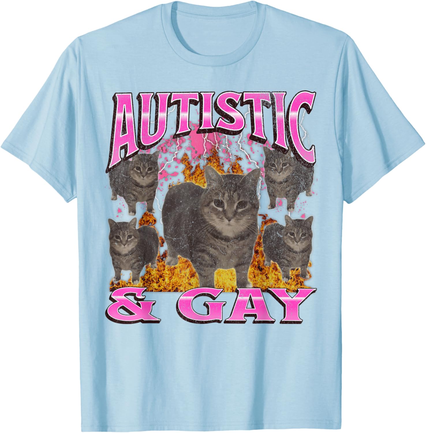 Funny Cat Meme T-Shirt for Autistic and Gay Pride Fans - Unisex Apparel - 29