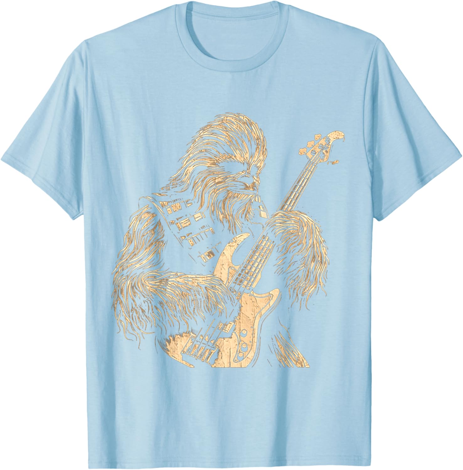 Cute Chewie Playing Bass Guitar Funny Meme T-Shirt for Music Lovers - 4