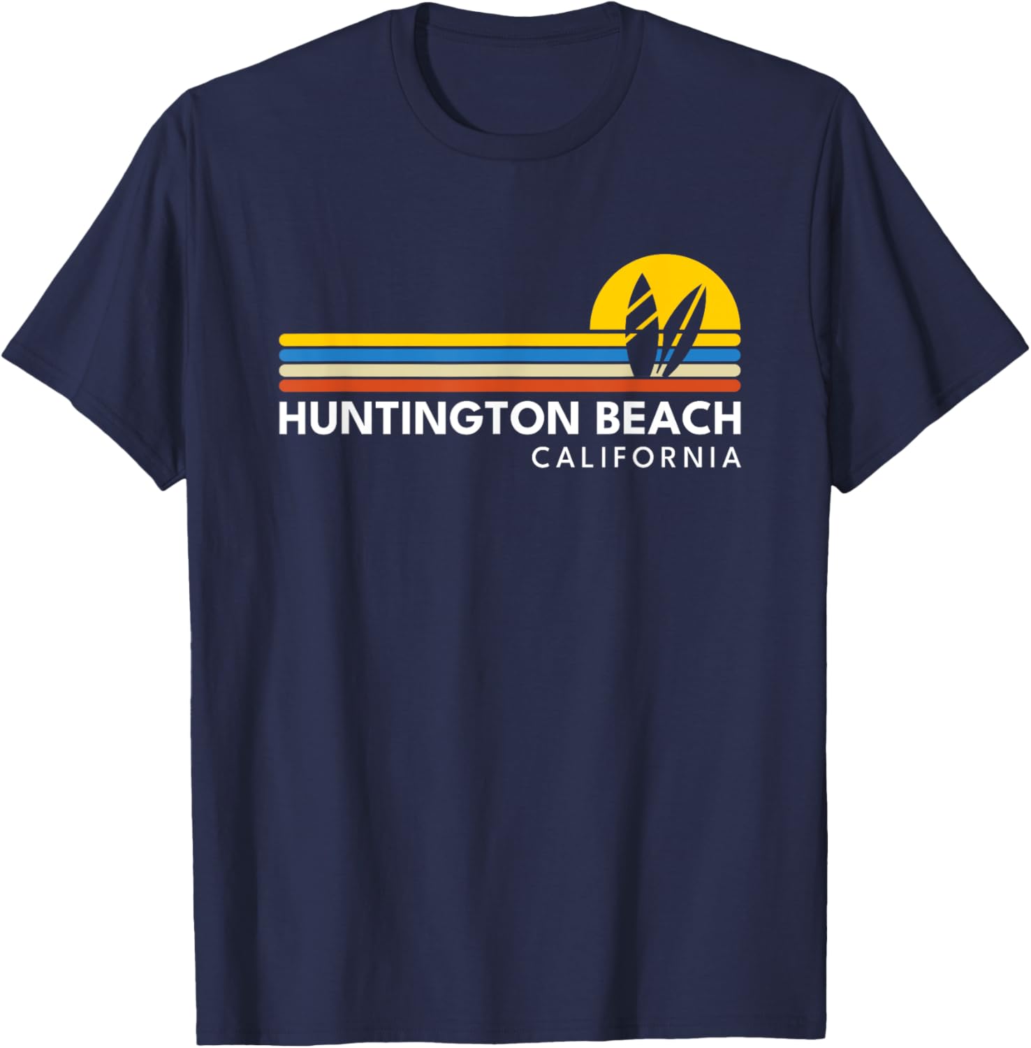 Huntington Beach Vintage Retro T-Shirt Perfect for California Souvenir Fans - 1