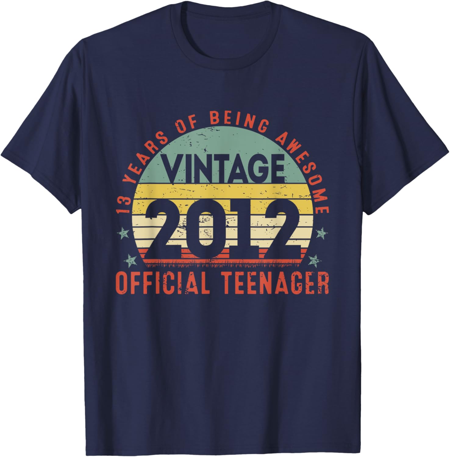 Vintage 2012 Teenager 13th Birthday T-Shirt Gift for 13 Year Olds - 2