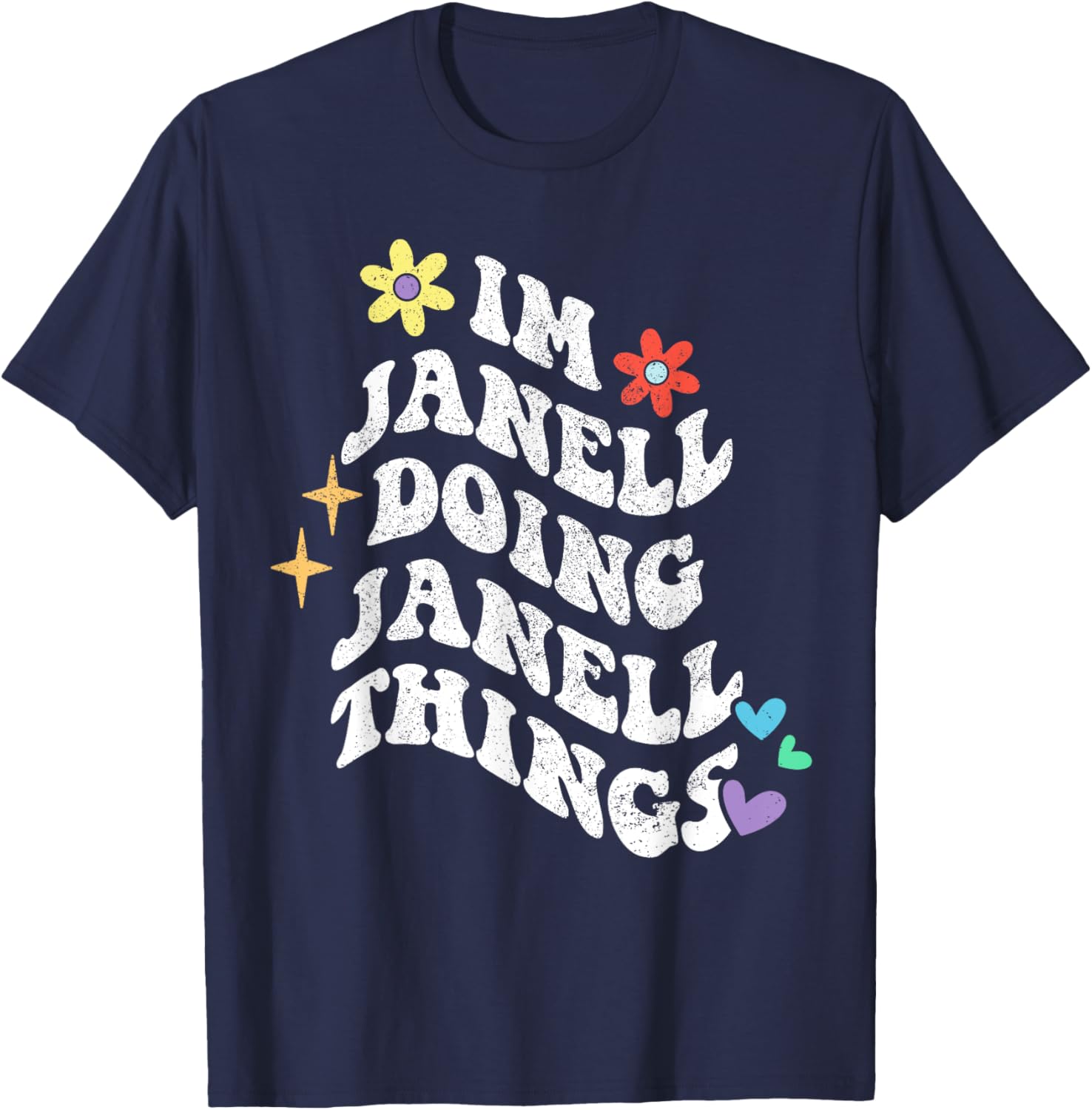 Funny Retro Groovy Janell T-Shirt for Moms - Unique Mother’s Day Gift - 12