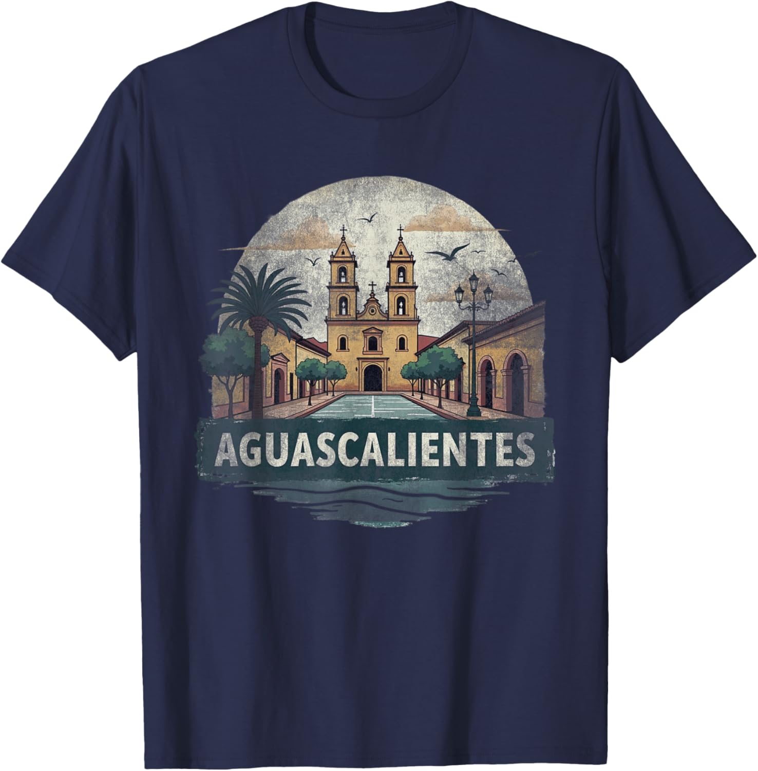 Retro Aguascalientes Landscape T-Shirt Vintage Travel Souvenir Gift - 8