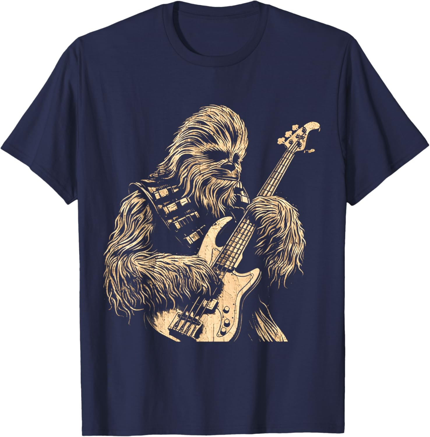 Cute Chewie Playing Bass Guitar Funny Meme T-Shirt for Music Lovers - 29
