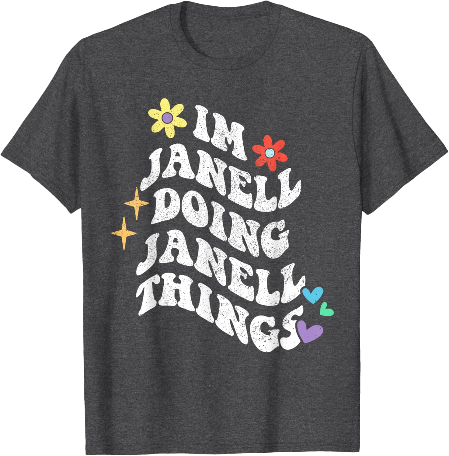 Funny Retro Groovy Janell T-Shirt for Moms - Unique Mother’s Day Gift - 25