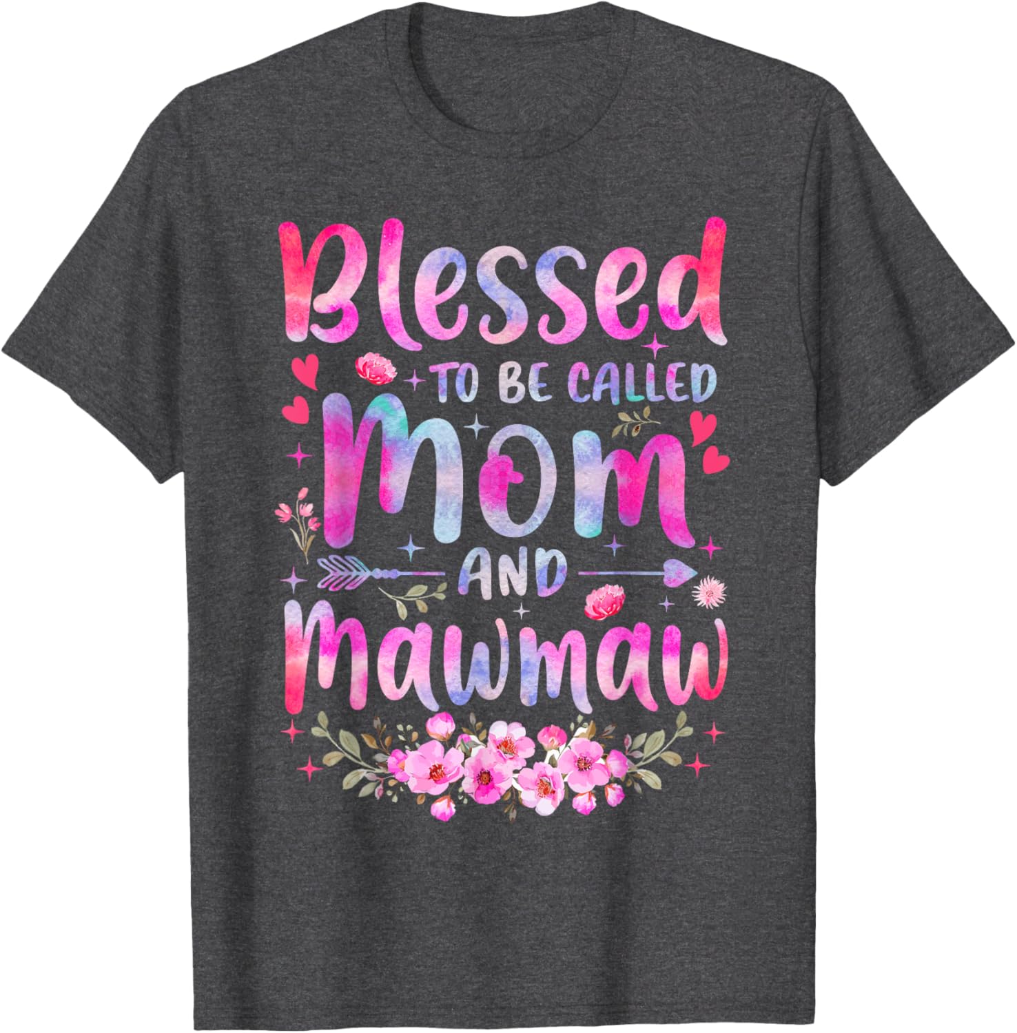 Blessed Mom and Mawmaw Flowers T-Shirt for Mother's Day Gift - 2