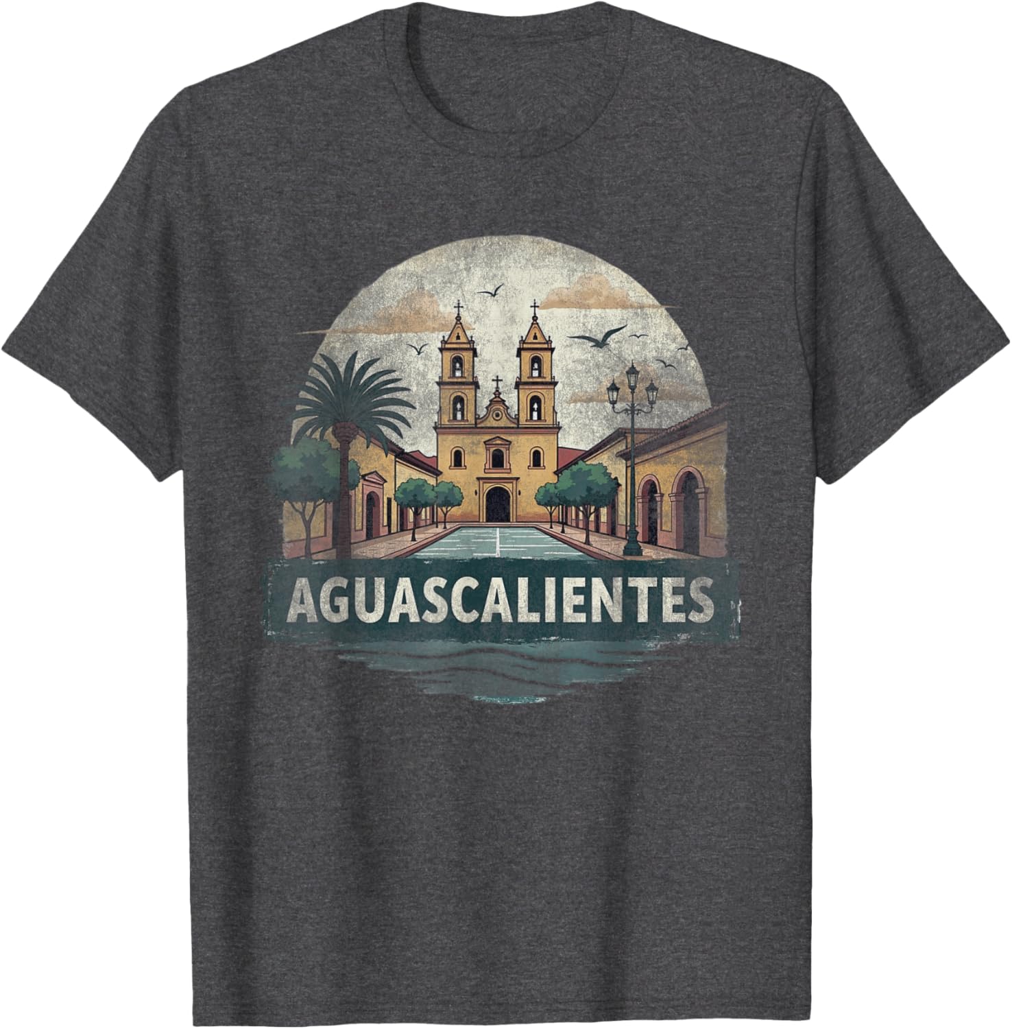 Retro Aguascalientes Landscape T-Shirt Vintage Travel Souvenir Gift - 15