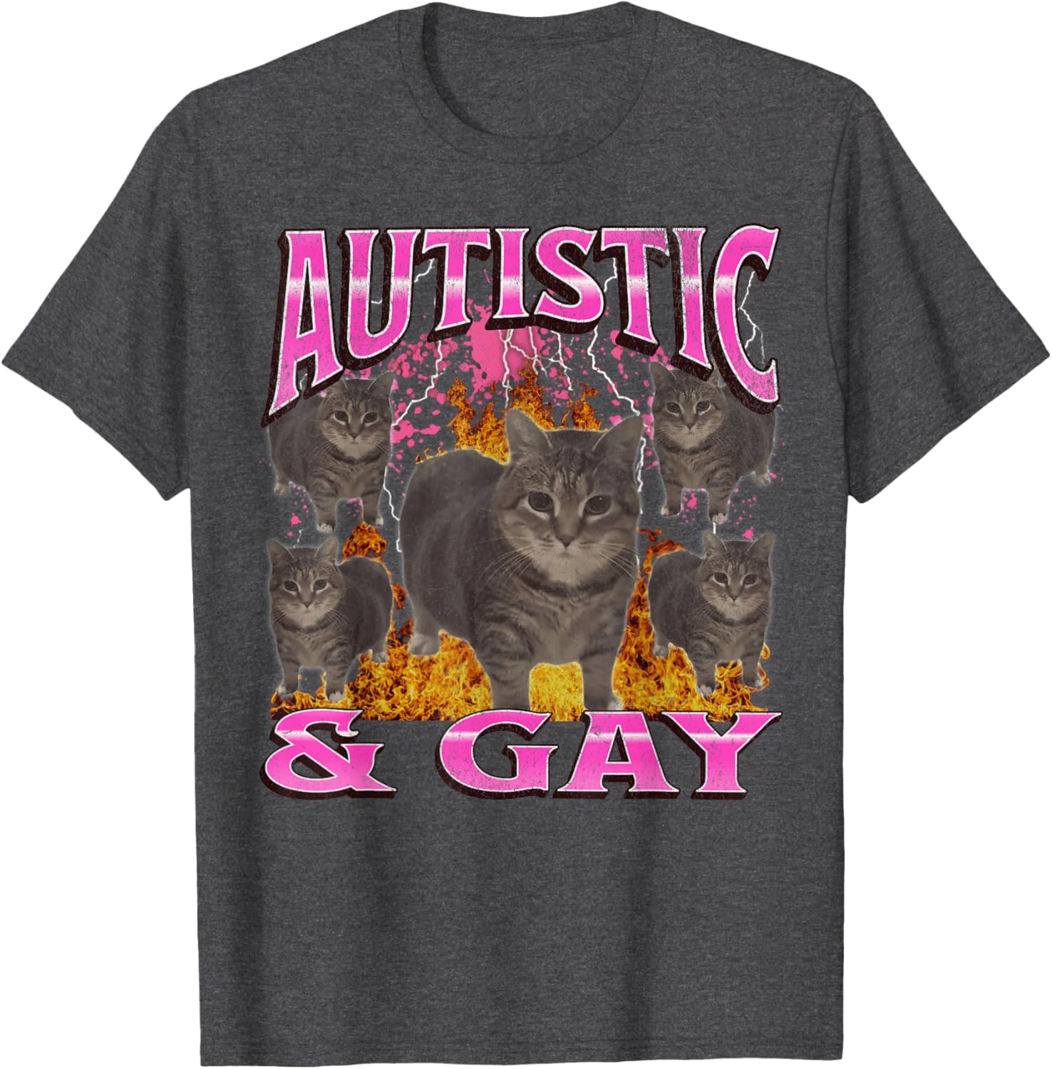 Funny Cat Meme T-Shirt for Autistic and Gay Pride Fans - Unisex Apparel - 16