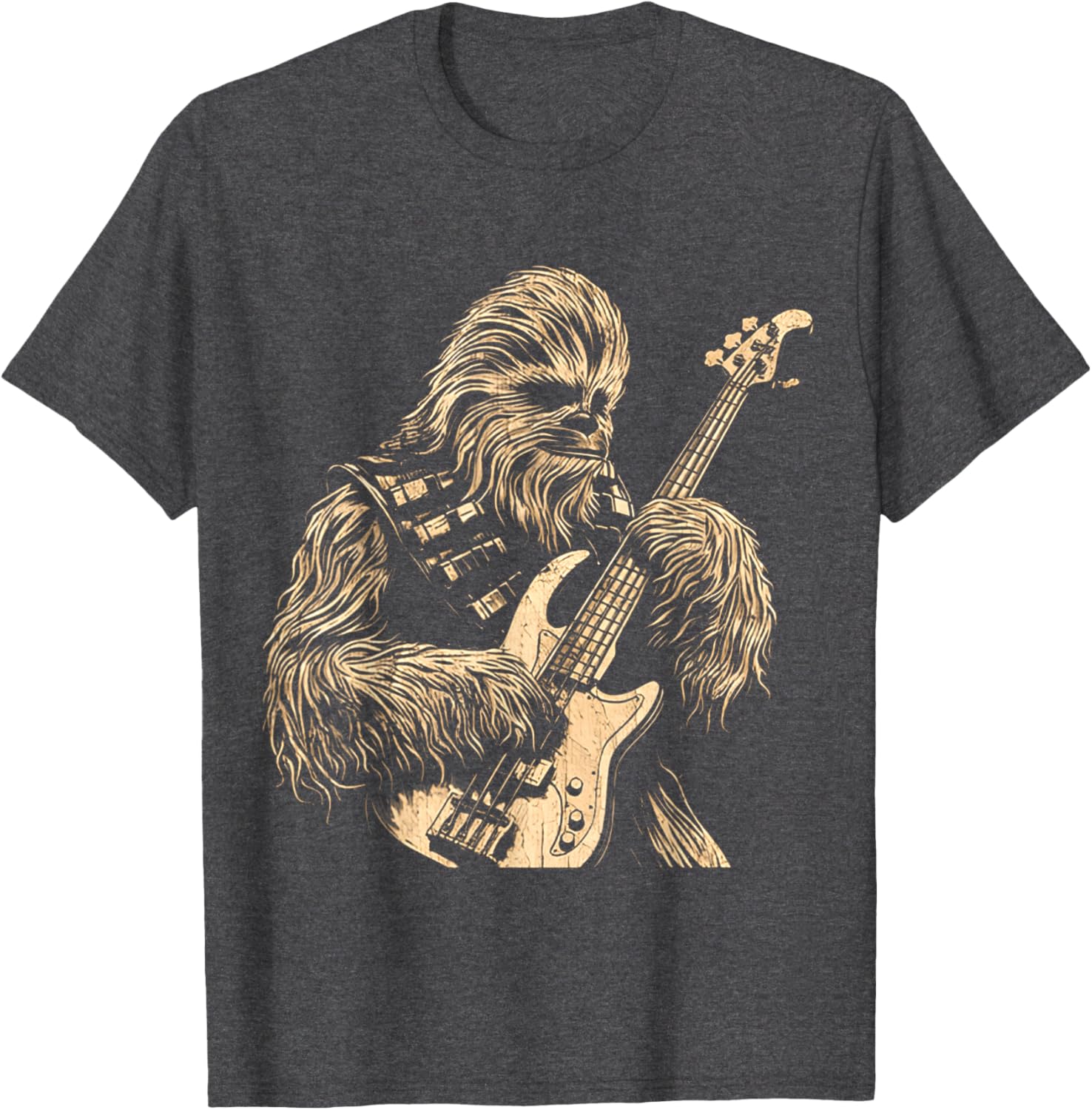 Cute Chewie Playing Bass Guitar Funny Meme T-Shirt for Music Lovers - 7