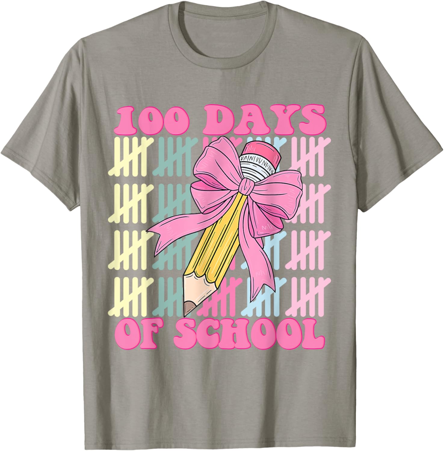 100 Days of School Girls Coquette Bow T-Shirt for Celebrating School Milestones - 23