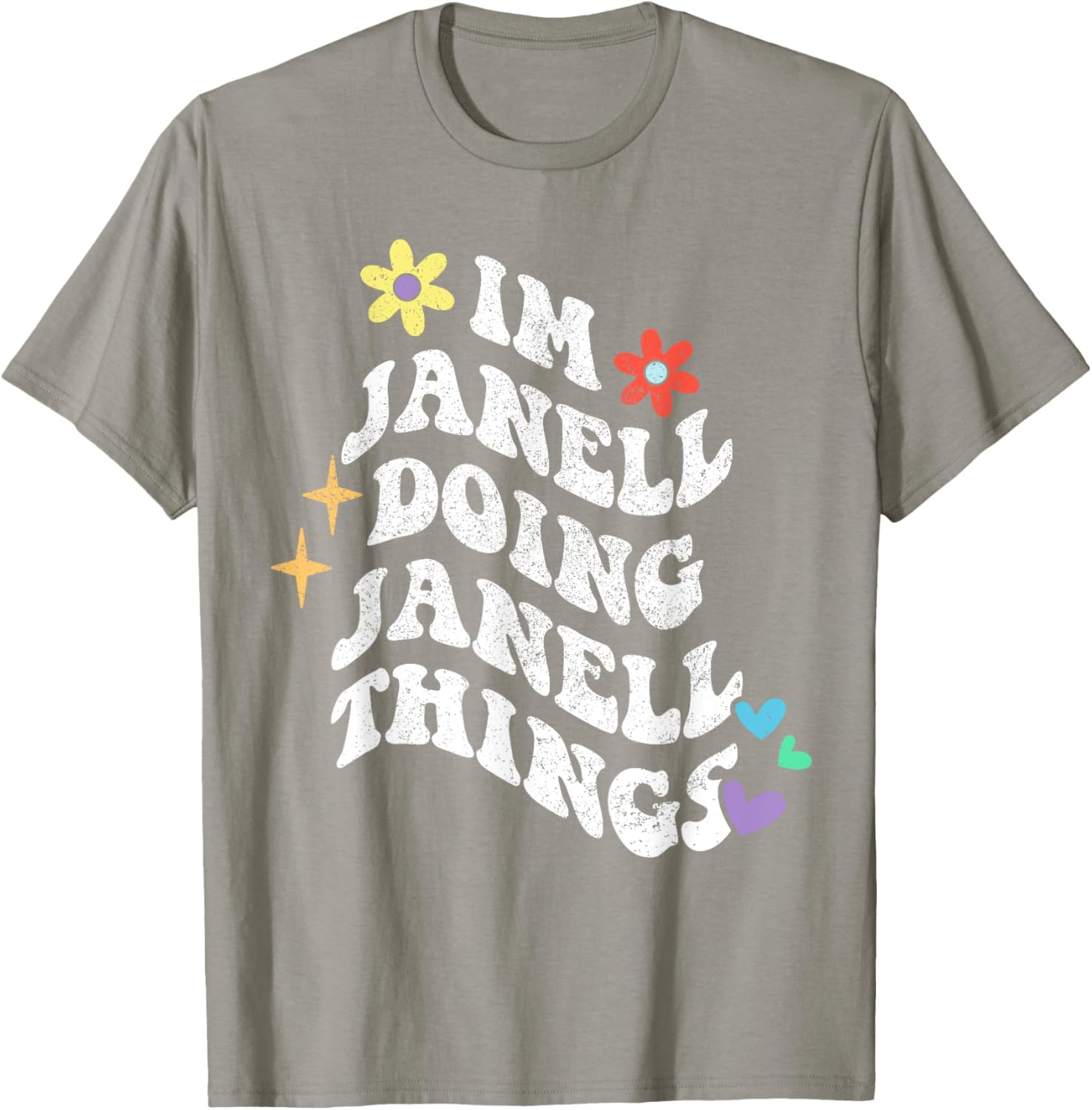 Funny Retro Groovy Janell T-Shirt for Moms - Unique Mother’s Day Gift - 5