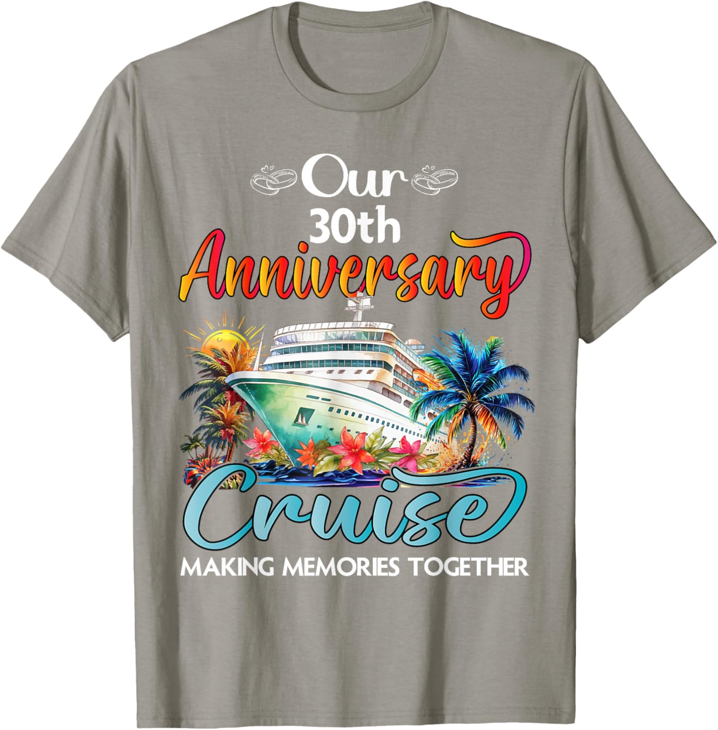 30th Anniversary Cruise T-Shirt for Couples - Perfect Gift for Him & Her - 1