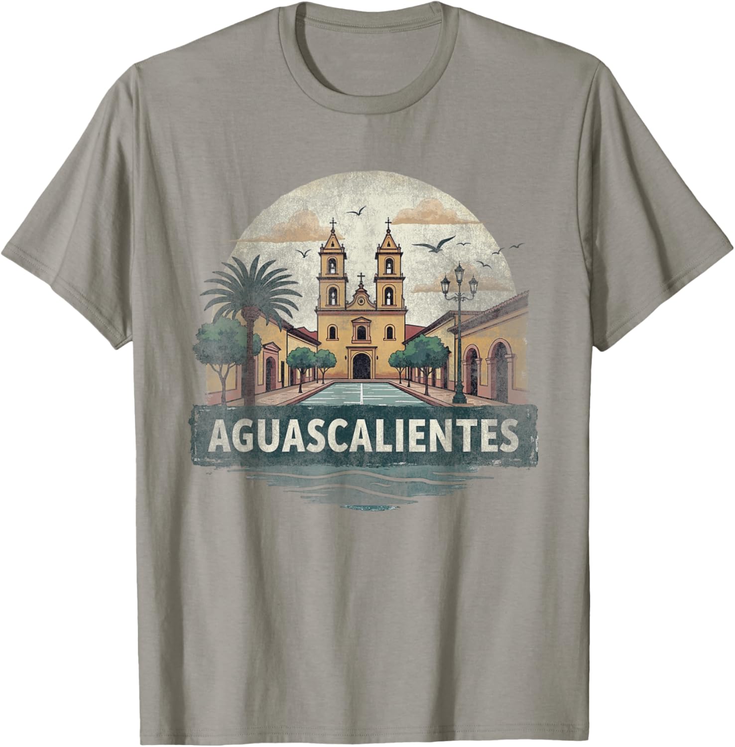 Retro Aguascalientes Landscape T-Shirt Vintage Travel Souvenir Gift - 7