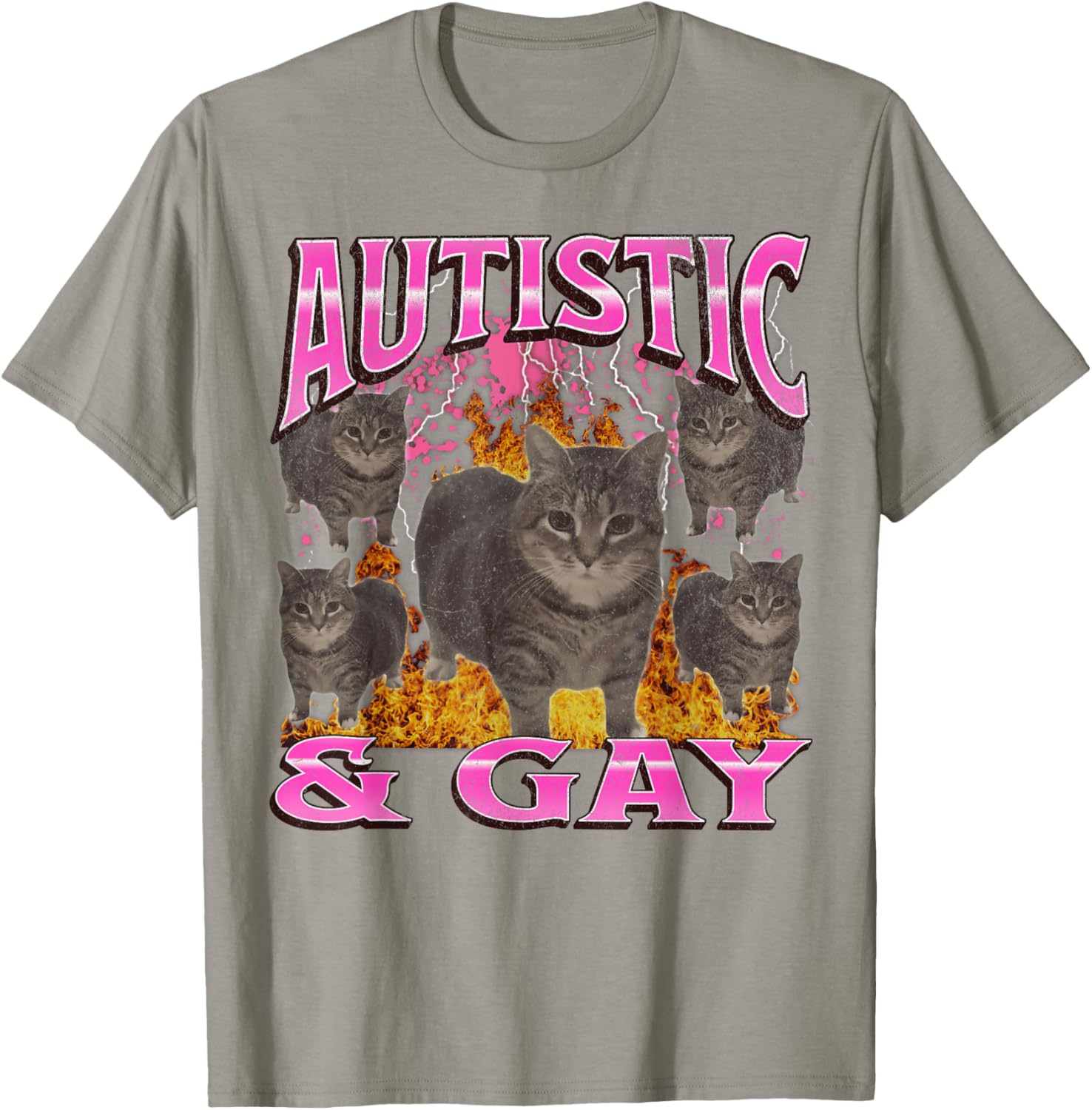 Funny Cat Meme T-Shirt for Autistic and Gay Pride Fans - Unisex Apparel - 17