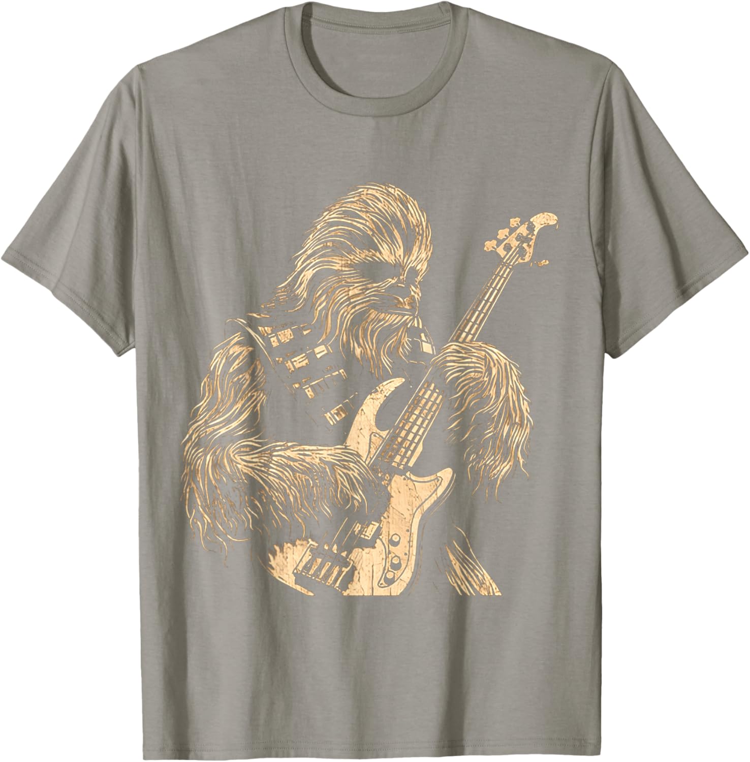 Cute Chewie Playing Bass Guitar Funny Meme T-Shirt for Music Lovers - 6
