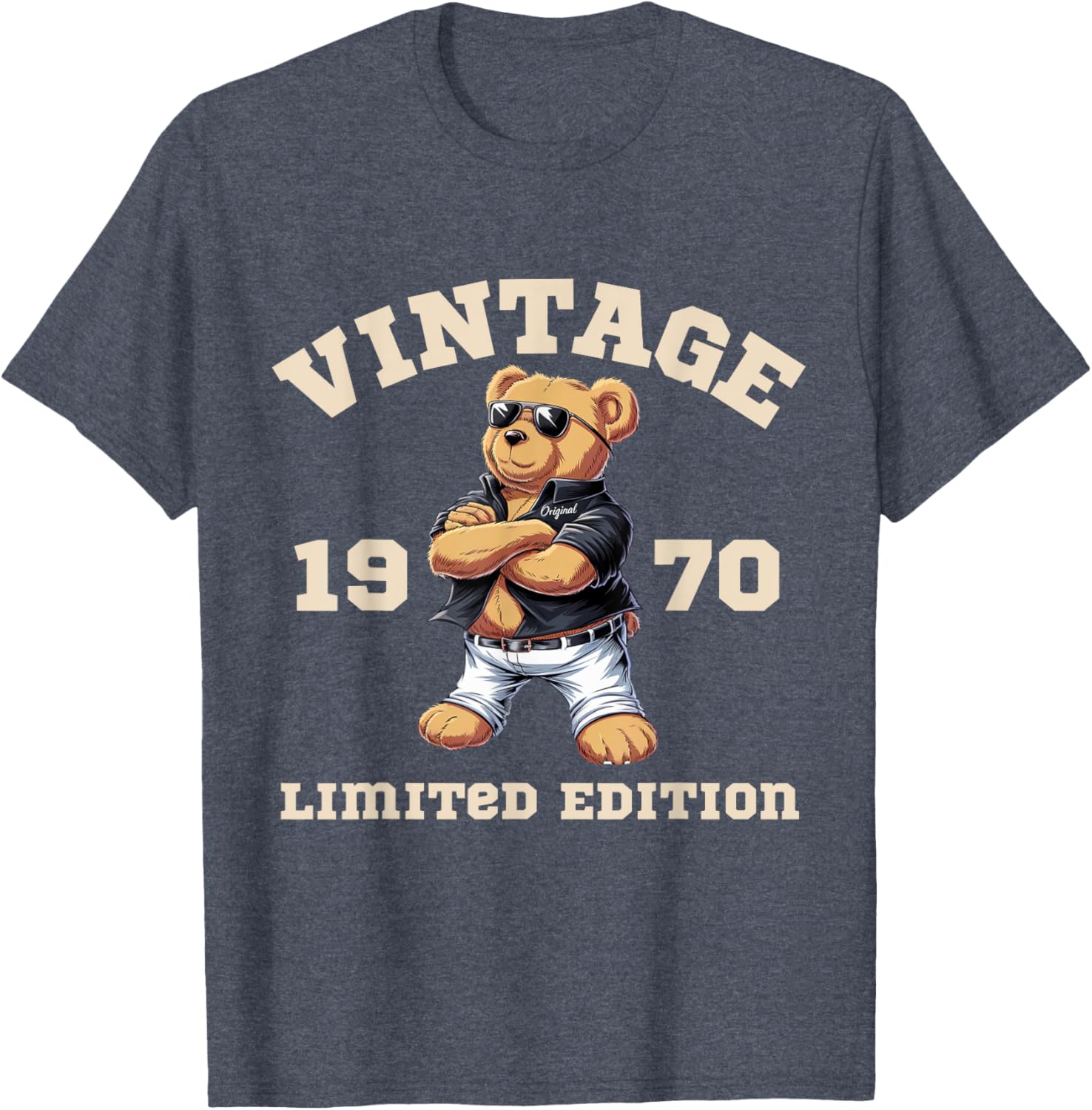 Mens Vintage 55th Birthday Teddy Bear T-Shirt for 1970 Born Lovers - 2