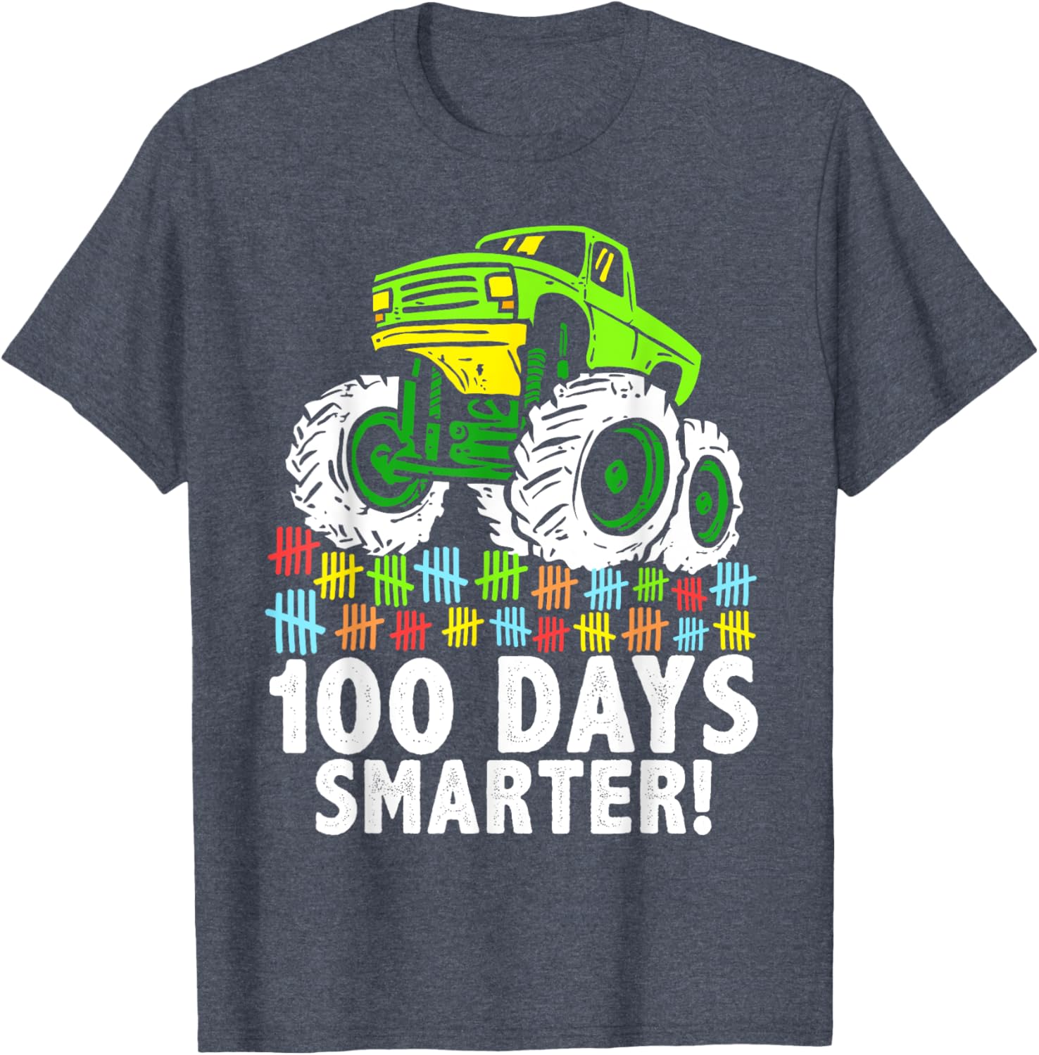 100 Days of School Monster Truck T-Shirt for Boys Fun and Stylish - 1