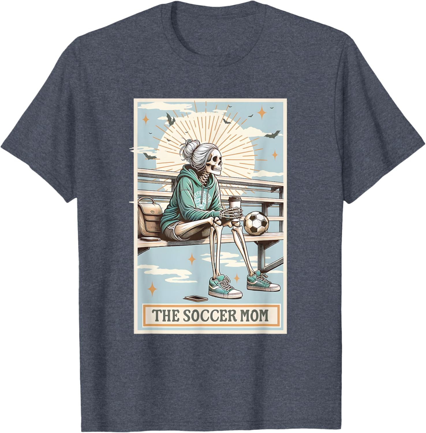 Soccer Mom Skeleton Tarot Card T-Shirt for Mother's Day Gift - 1