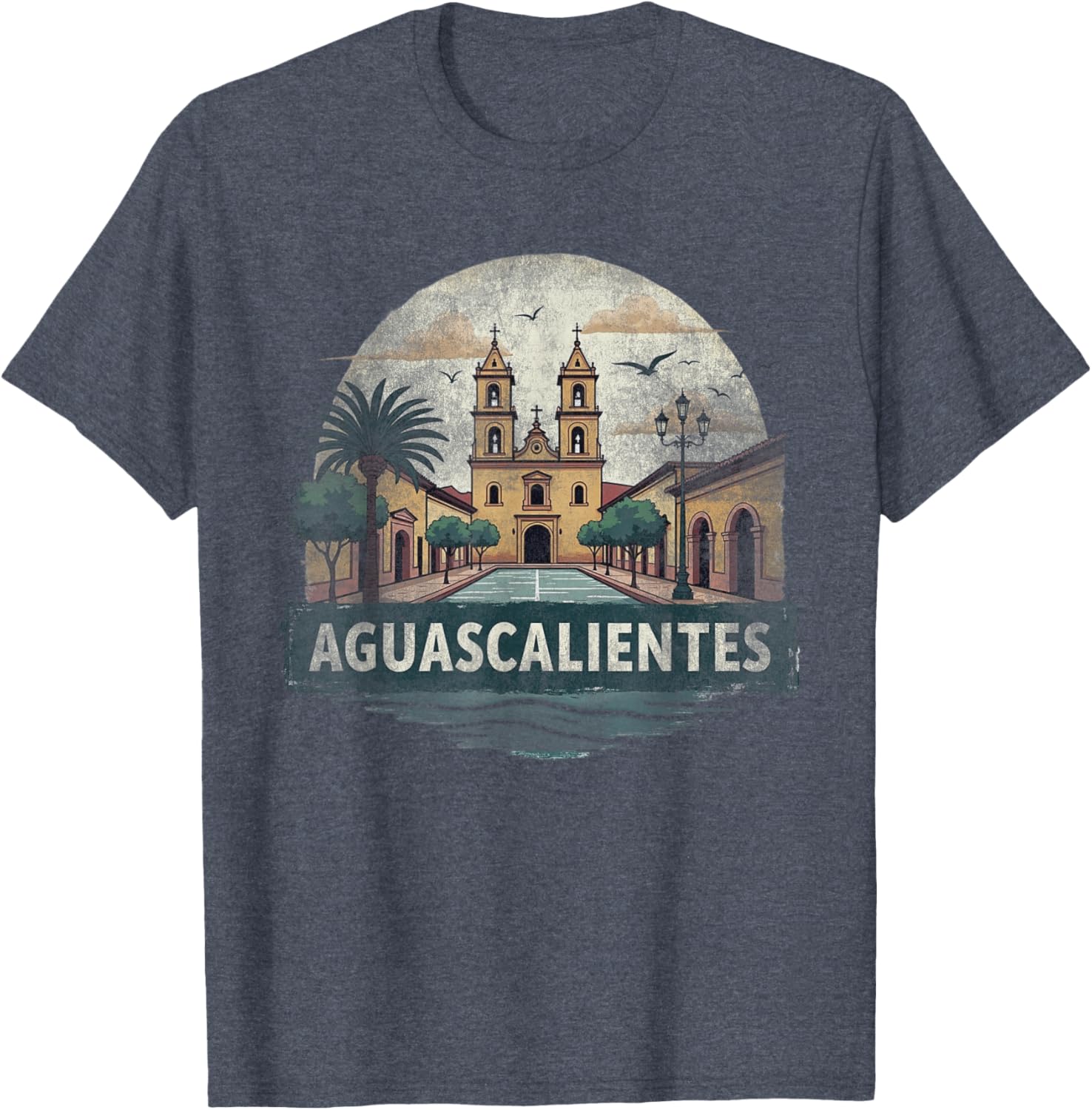 Retro Aguascalientes Landscape T-Shirt Vintage Travel Souvenir Gift - 24